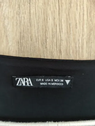 Crop top corset negro · Zara · S  (nuevo)