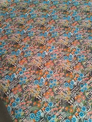 Tela algodón suave multicolor