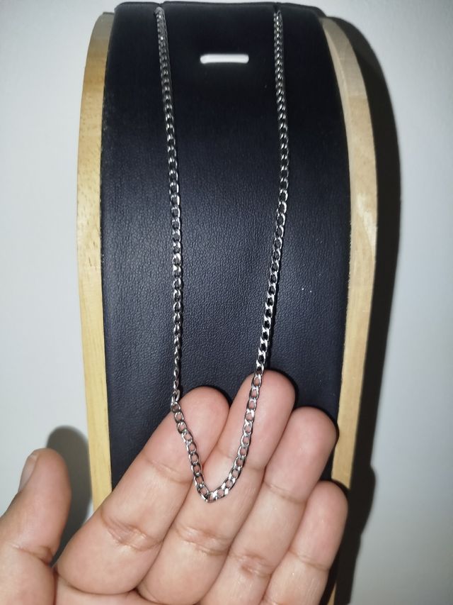 Collar de cadena delgada acero inoxidable