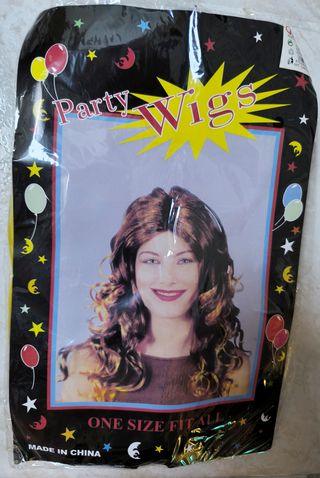 Parrucca da festa biondo pannocchia