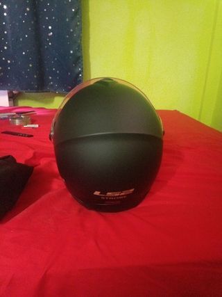 Casco moto LS2 negro mate