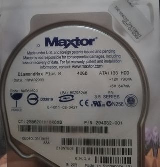 Disco Duro Maxtor DiamondMax Plus 8 40GB