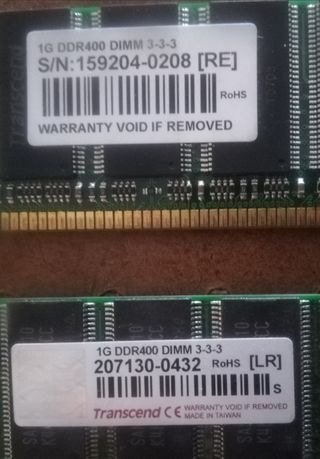 2x RAM Transcend 1GB DDR400 DIMM