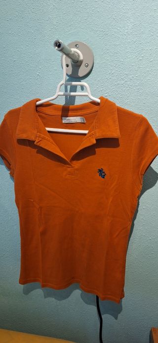 Polo Zara mujer naranja talla L