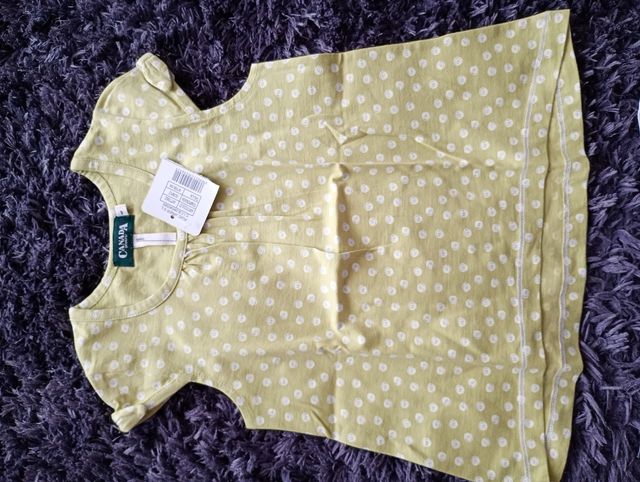 Camiseta niña Canadá lunares verde