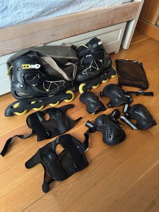 Patines en línea Oxelo T47 - protecciones y bolsa
