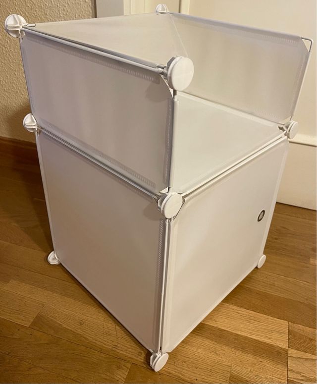 Mesita noche modular blanca