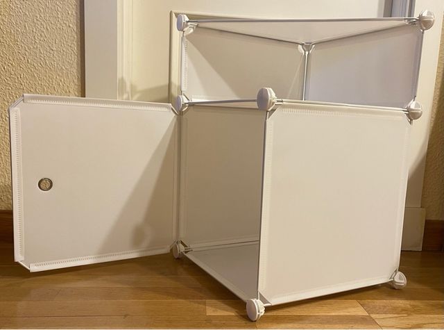 Mesita noche modular blanca