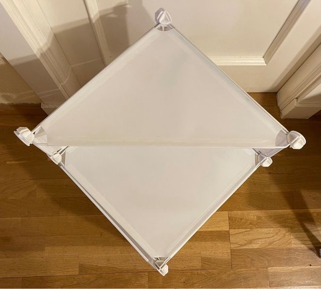 Mesita noche modular blanca