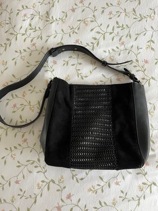 Bolso negro Parfois - tejido