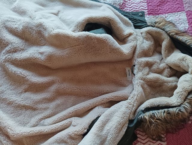 Abrigo verde con capucha