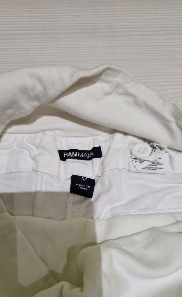 Shorts premamá blancos - Talla M. H&M