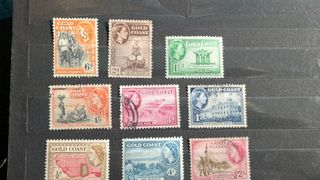 Francobolli Gold Coast: 8 pezzi