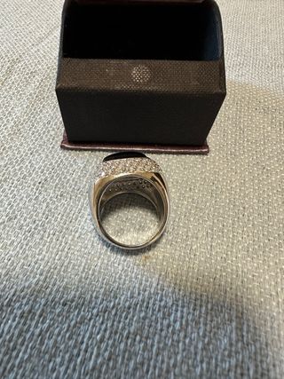 Anillo nácar plata | Joya elegante y sirconitas