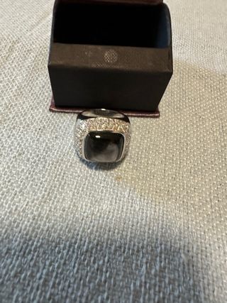 Anillo nácar plata | Joya elegante y sirconitas