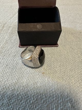 Anillo nácar plata | Joya elegante y sirconitas