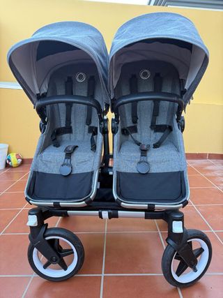 Bugaboo Donkey gemelar gris