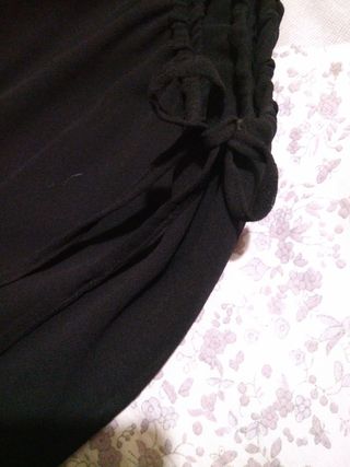 Camisola negra gasa bordada lentejuelas