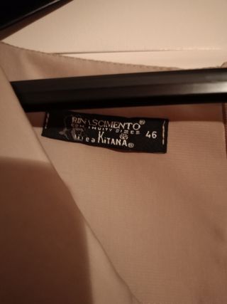 Vestido beige y marrón