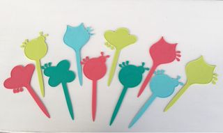 50 marcatori piante colorati