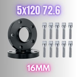 Separadores 16mm 5x120 72.6 Negros