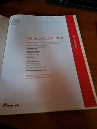 Libro Lengua Castellana.  4 Primaria.  3 trimestre