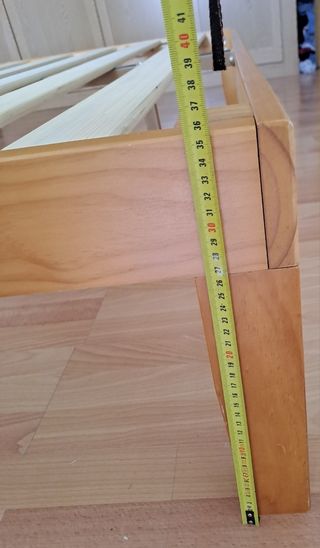 Somier base cama de madera 190 x 135 cm