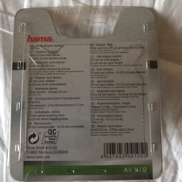 Adaptador Hama 3.5mm - Audio