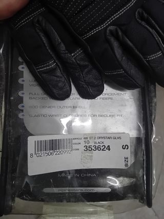 Guantes Alpinestar ST-2 Drystar S - Negro