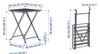 Mesa plegable balcón IKEA