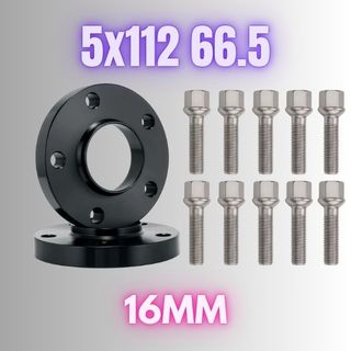 Separadores 16mm 5x112 66.5 Negros