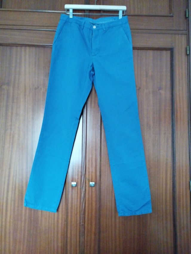 Pantalones chinos Cortefiel color azulina