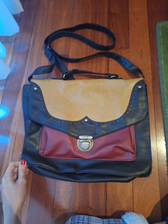 Bolso bandolera tricolor