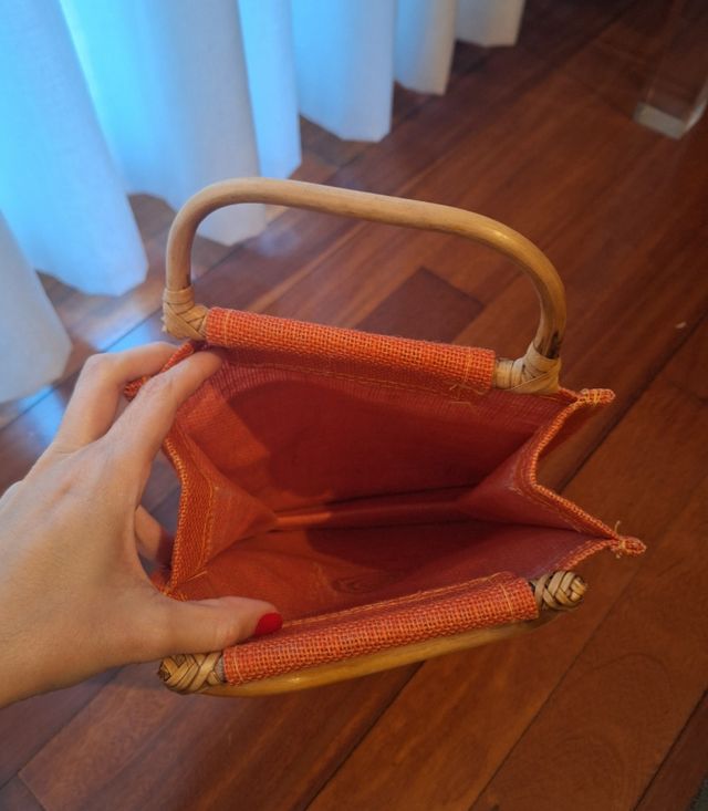 Bolso de mano naranja