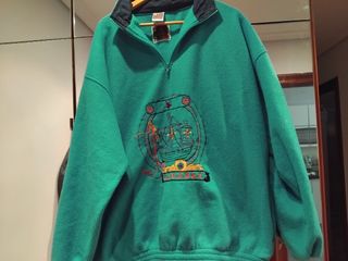 Forro polar verde vintage