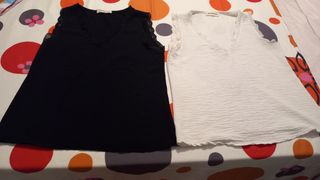 2 Camisetas Tirantes Encaje