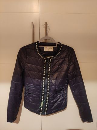 Chaqueta Once Style acolchada negra-azul talla S