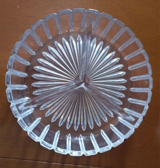 Antipastiera in vetro e metallo