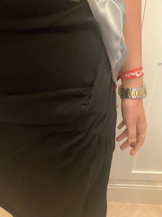 Falda negra S - nueva c/frunces zara