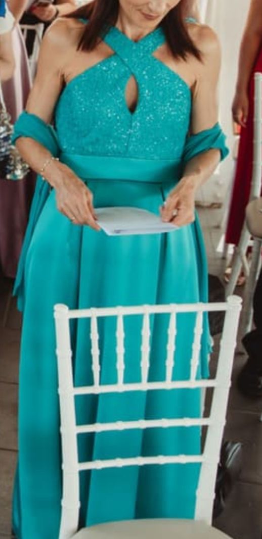 Abito cerimonia teal - tg.42