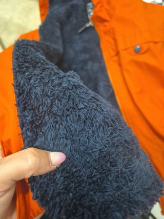 Abrigo acolchado naranja niño, talla 8 impermeable