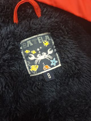 Abrigo acolchado naranja niño, talla 8 impermeable