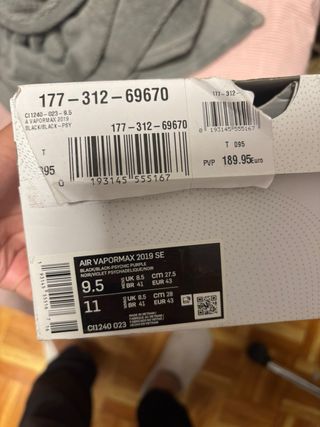 Zapatillas Nike Vapormax nuevas