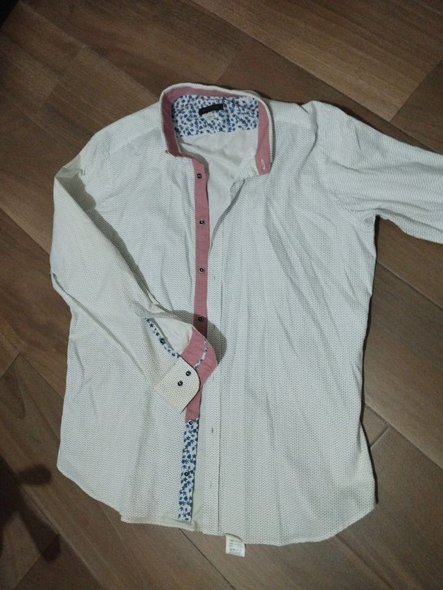 Camisa Bruno Fontani - Rosa y Blanca
