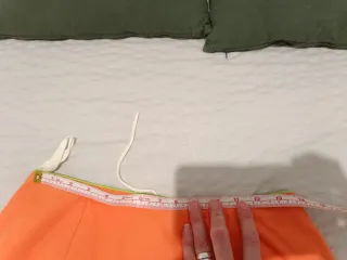 Falda rociera naranja y verde 40-42