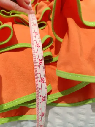 Falda rociera naranja y verde 40-42
