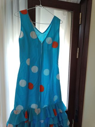 Traje Flamenca lunares turquesa M-L