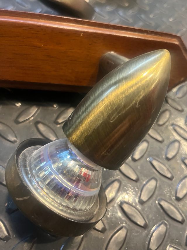 3 Apliques madera bronce 2 luces