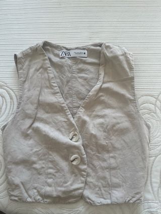 Chaleco Zara beige - Talla S