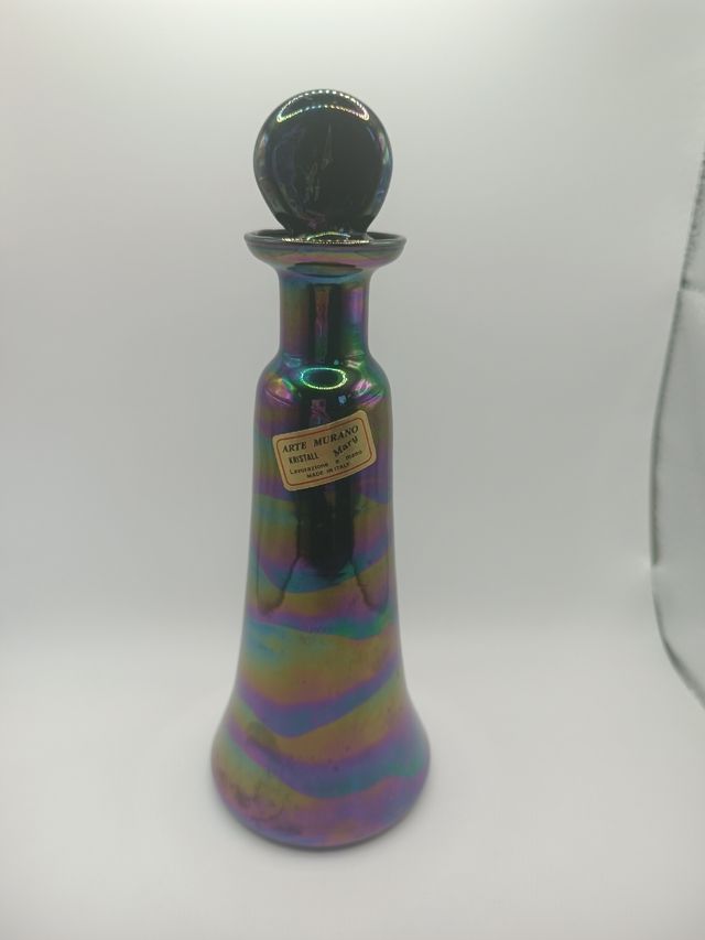 Bottiglietta vetro Murano iridescente